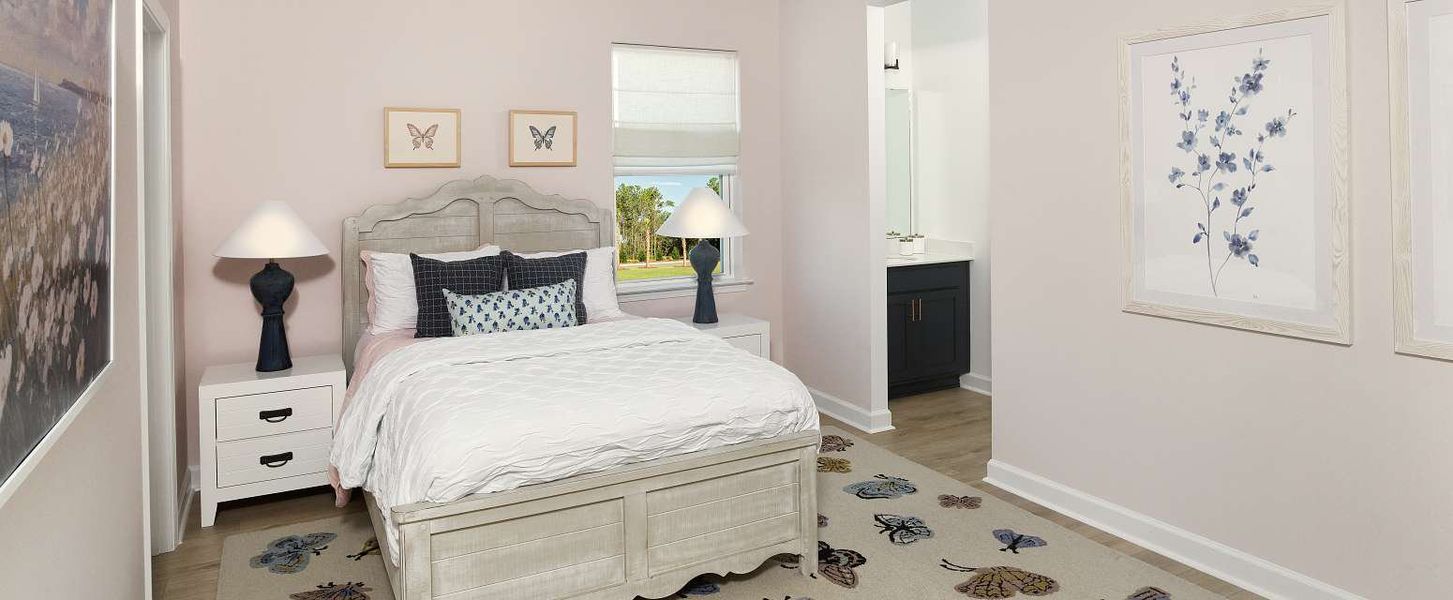 Representative furnished interior of a home built from the Palermo - Waterway by Ashton Woods in Blue Heron Retreat, Little River (Image 11).