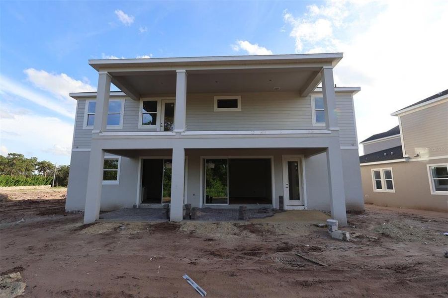 In-progress construction of a new home in Center Lake on the Park, St. Cloud, FL (Image 42).