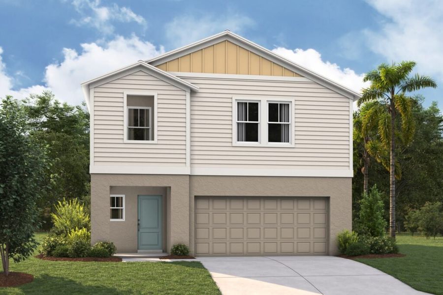 Representative exterior photo of a completed home built from the Turquesa by Casa Fresca Homes in Villa Mar, Winter Haven, FL (Image 13).