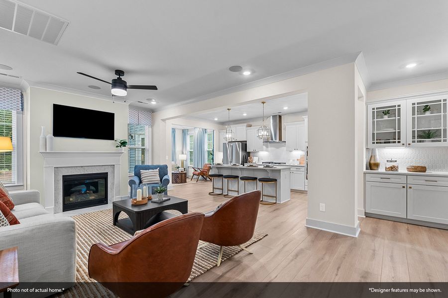 Furnished interior view inside a new home in Scotts Hill Village, Wilmington (Image 12). Furnished interior view inside a new home in Scotts Hill Village, Wilmington (Image 12).