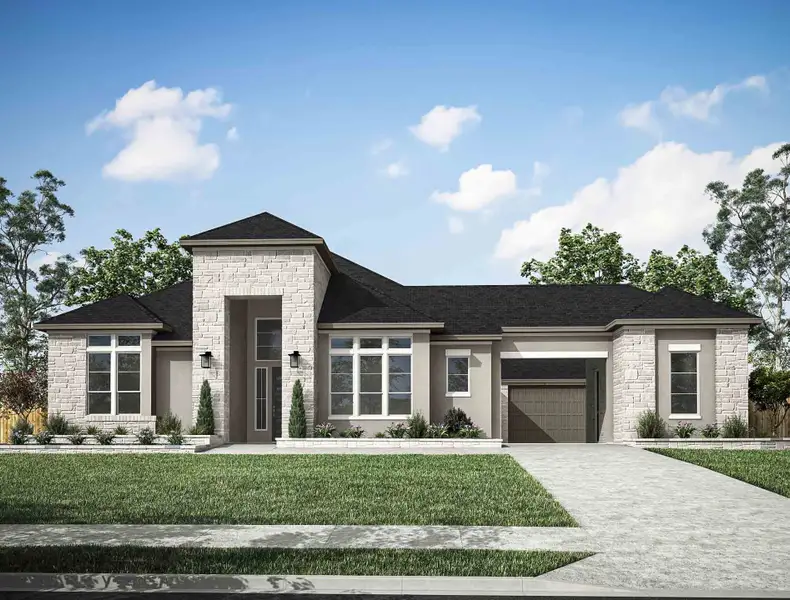 Representative exterior photo of a completed home built from the Carignan by Tri Pointe Homes in Dunham Pointe 80′, Cypress, TX (Image 5). Representative exterior photo of a completed home built from the Carignan by Tri Pointe Homes in Dunham Pointe 80′, Cypress, TX (Image 5).