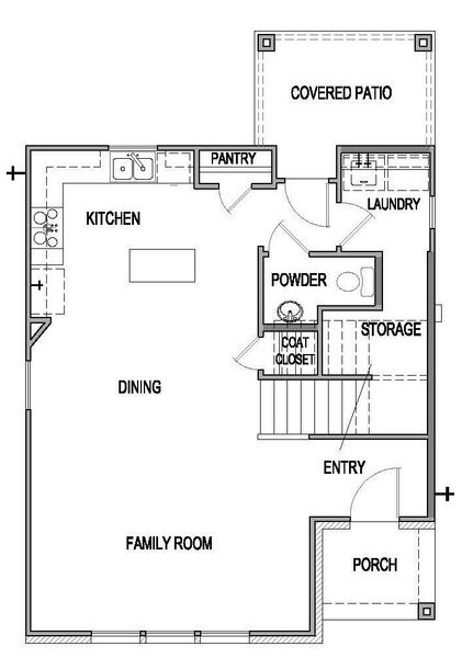 2D floor plan layout of this home in Mayfair, New Braunfels, TX (Image 2).