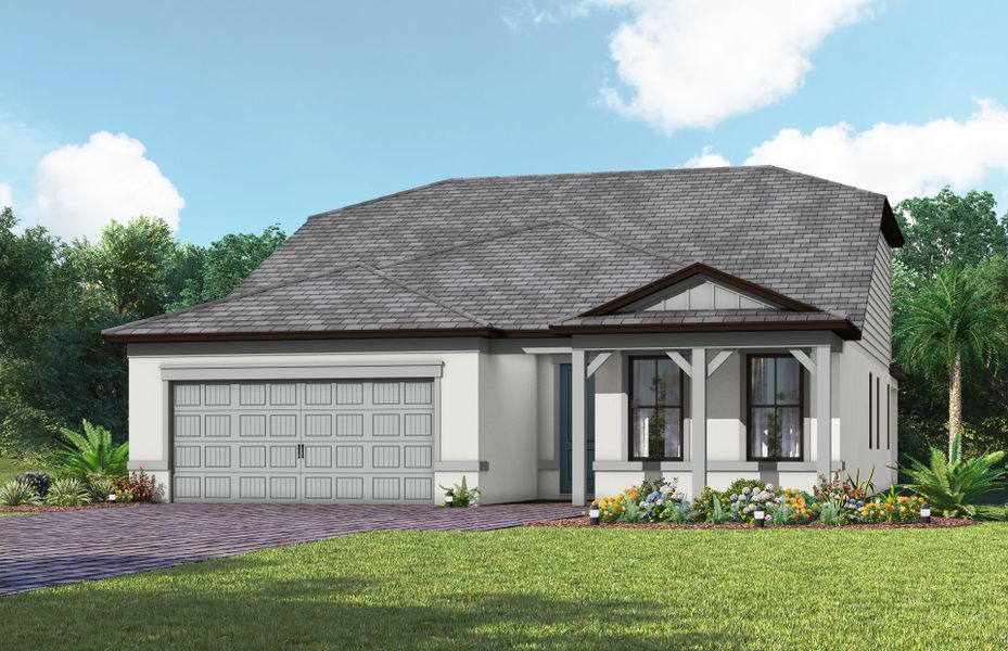 Representative exterior photo of a completed home built from the Mystique Grande by Del Webb in Del Webb Naples, Ave Maria, FL (Image 2).