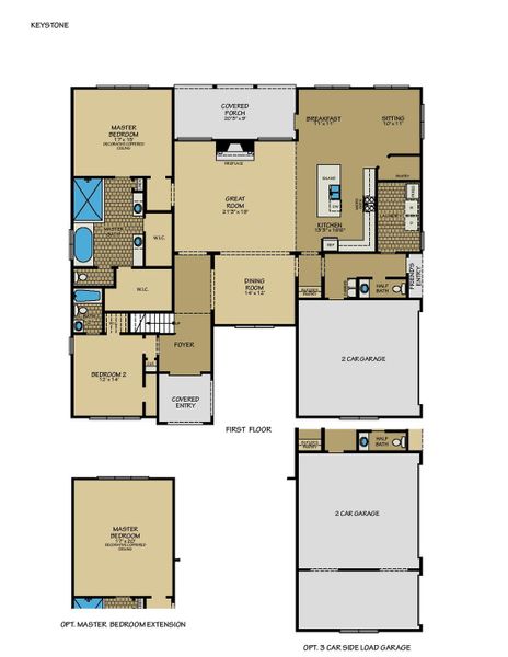 2D floor plan layout for the Keystone by Grant & Co in White Oak, Arlington, TN (Image 3). 2D floor plan layout for the Keystone by Grant & Co in White Oak, Arlington, TN (Image 3).