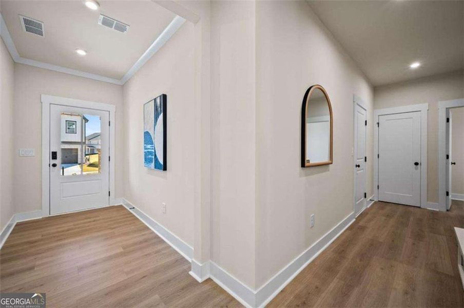 Spacious, unfurnished interior of a new home in The Paddocks at Doc Hughes, Buford (Image 28). Spacious, unfurnished interior of a new home in The Paddocks at Doc Hughes, Buford (Image 28).