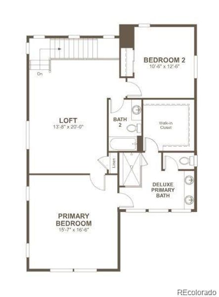 2D floor plan layout of this home in The Summit at Meridian, Englewood, CO (Image 5). 2D floor plan layout of this home in The Summit at Meridian, Englewood, CO (Image 5).