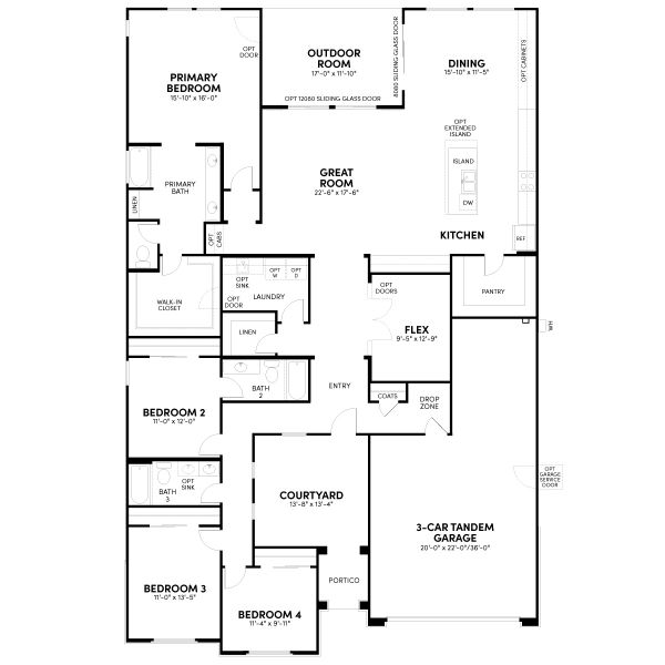 2D floor plan layout for the Solstice by Brookfield Residential in Highland Mariposa at Alamar, Avondale, AZ (Image 5). 2D floor plan layout for the Solstice by Brookfield Residential in Highland Mariposa at Alamar, Avondale, AZ (Image 5).