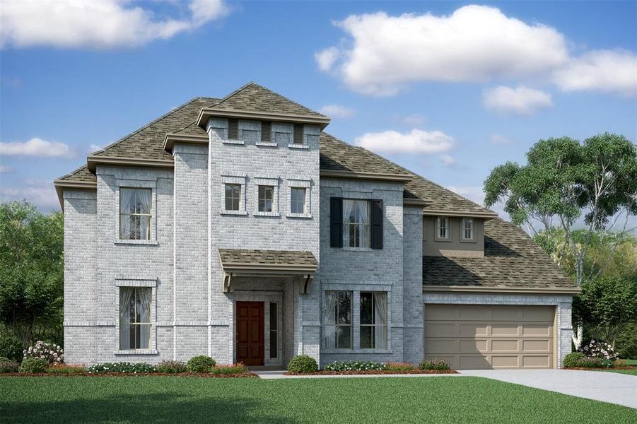 Stunning Cameron home design by K. Hovnanian Homes with elevation A in beautiful Lakes of Champion's Estates. (*Artist rendering used for illustration purposes only.)