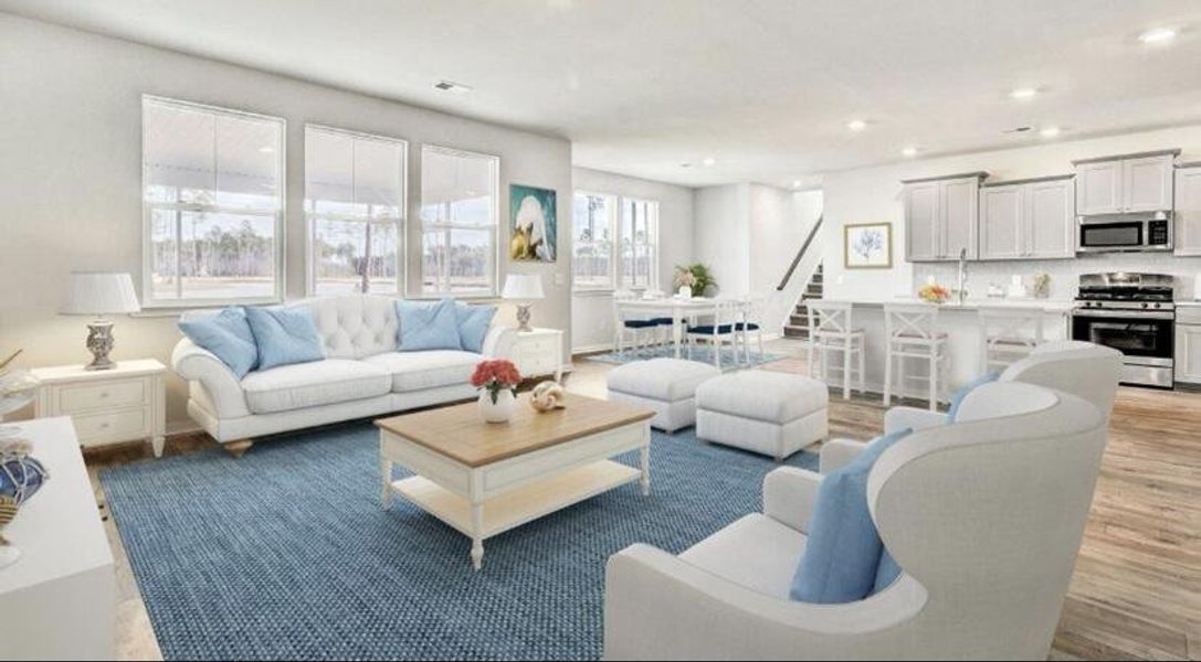 Furnished interior view inside a new home in Sweetgrass at Summers Corner, Summerville (Image 8).