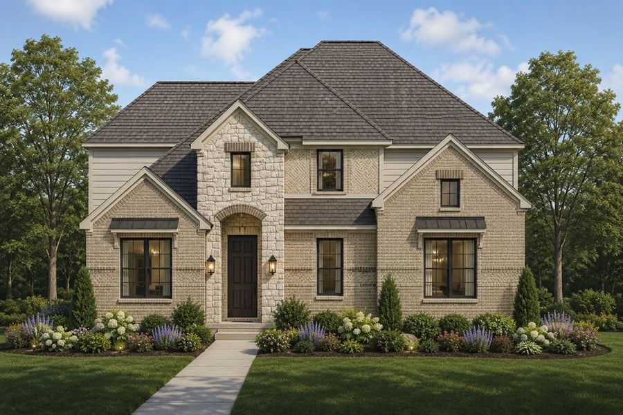Representative exterior photo of a completed home built from the The Volente by Lillian Custom Homes in Ten Mile Creek, DeSoto, TX (Image 6).