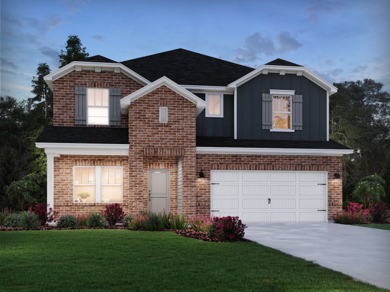 Representative exterior photo of a completed home built from the Johnson by Meritage Homes in Nelson's Creek, Mocksville, NC (Image 23).