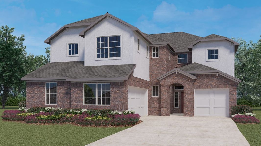 Representative exterior photo of a completed home built from the The Pollock by D.R. Horton in Rosenbusch Ranch, Leander, TX (Image 14). Representative exterior photo of a completed home built from the The Pollock by D.R. Horton in Rosenbusch Ranch, Leander, TX (Image 14).