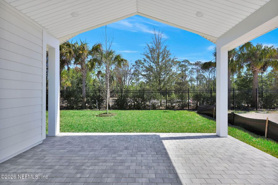 Exterior details and patio area of a home in Seabrook Village at Seabrook, Ponte Vedra (Image 3).