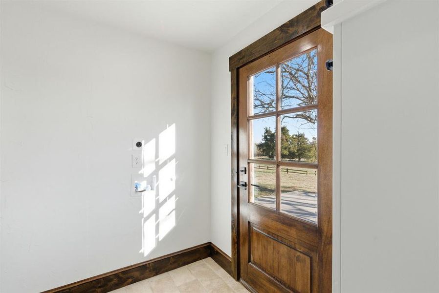 Utility room and back door to patio Utility room and back door to patio