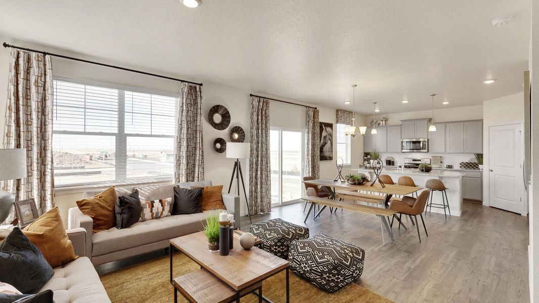Representative furnished interior of a home built from the Holcombe by D.R. Horton in Settlers Crossing, Commerce City (Image 6).