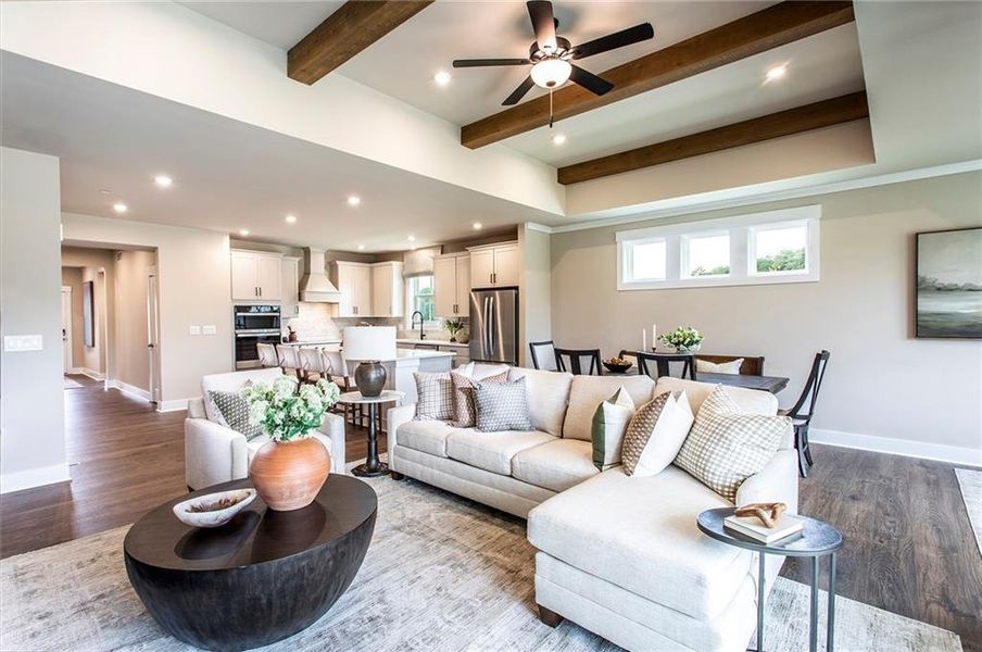 Furnished interior view inside a new home in Gatherings® at GreenHouse, Marietta (Image 8). Furnished interior view inside a new home in Gatherings® at GreenHouse, Marietta (Image 8).