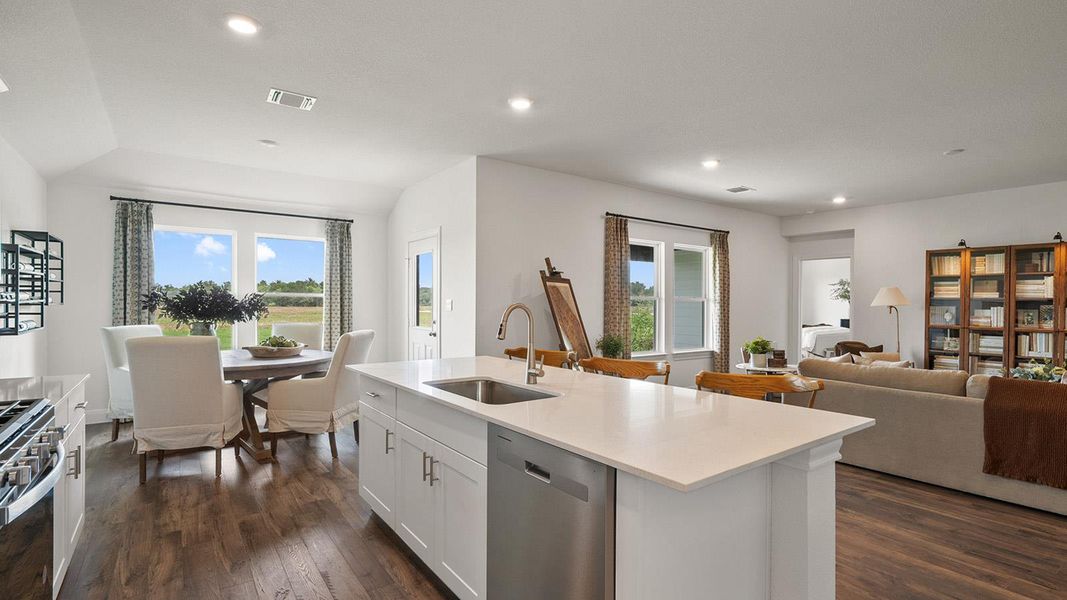 Furnished interior view inside a new home in Railhead, Cedar Creek (Image 33).