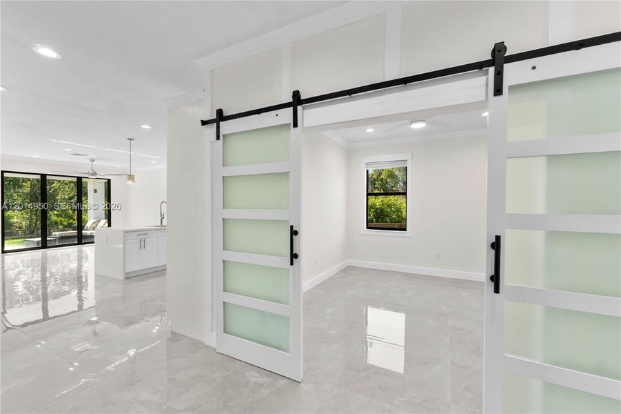 Bright interior room with natural light