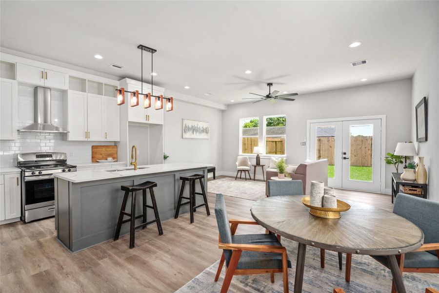 Furnished interior view inside a new home in , Houston (Image 10).