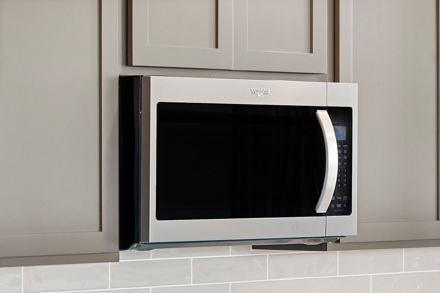 Microwave/hood combination at kitchen