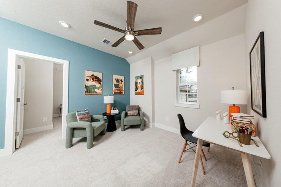 Furnished interior view inside a new home in Bridgeland, Cypress (Image 8).