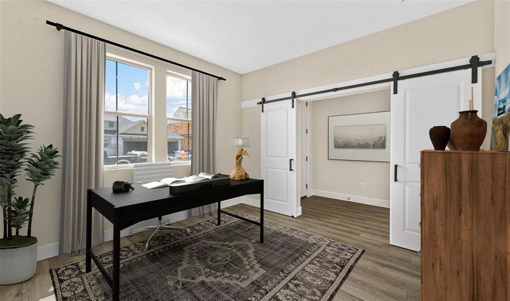 Furnished interior view inside a new home in Monterra, Fate (Image 12).