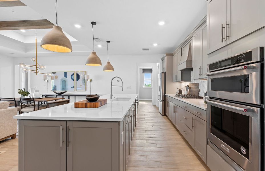 Gourmet kitchen with ample storage