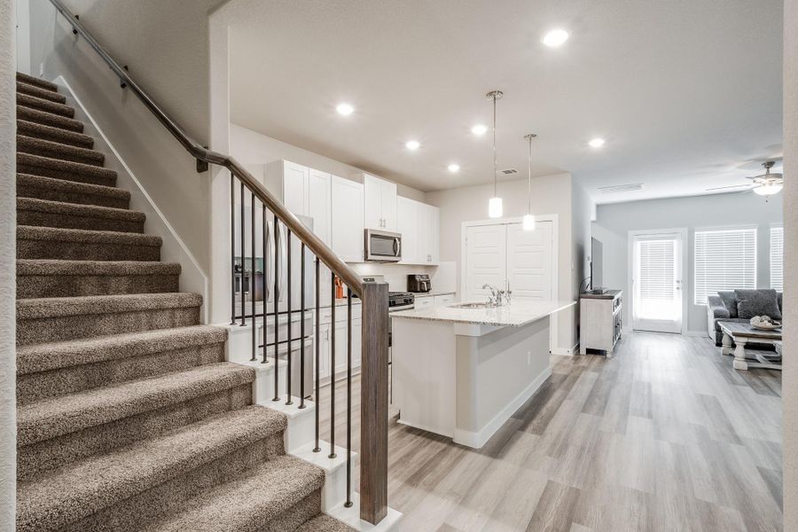 Furnished interior view inside a new home in Heights of Barbers Hill, Baytown (Image 5).