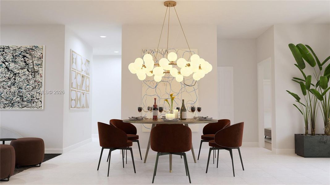 Furnished interior view inside a new home in Wildwood Groves, Miami (Image 2). Furnished interior view inside a new home in Wildwood Groves, Miami (Image 2).