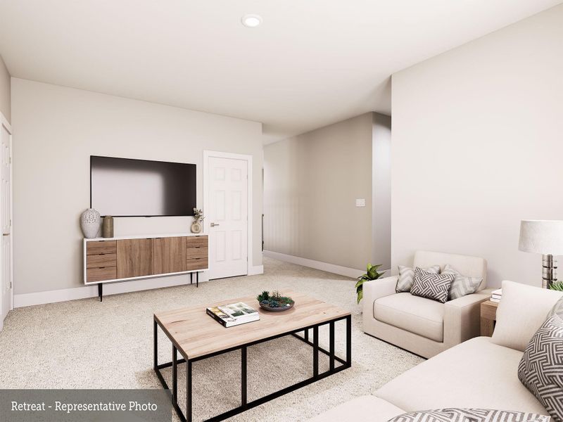 Furnished interior view inside a new home in The Woodlands Hills 70’, Willis (Image 3). Furnished interior view inside a new home in The Woodlands Hills 70’, Willis (Image 3).