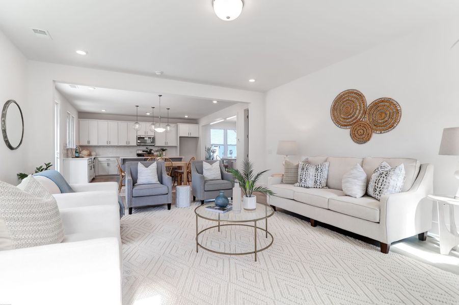 Representative furnished interior of a home built from the Calloway by True Homes in Whispering Hills, Locust (Image 9). Representative furnished interior of a home built from the Calloway by True Homes in Whispering Hills, Locust (Image 9).