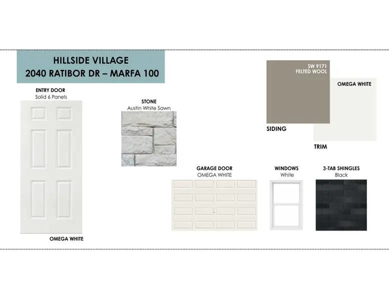 Sample of building materials used in homes in Hillside Village, Temple (Image 3). Sample of building materials used in homes in Hillside Village, Temple (Image 3).