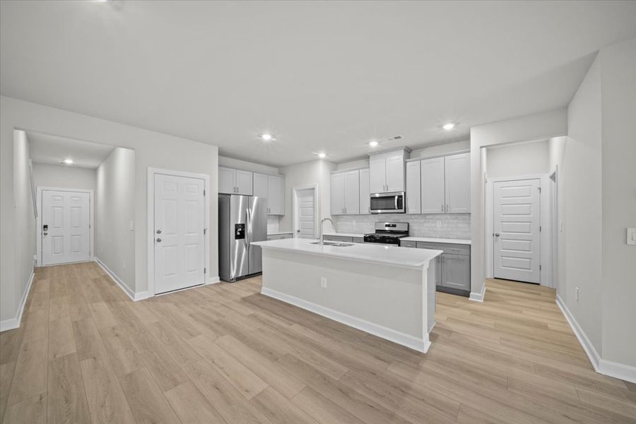 Furnished interior view inside a new home in Village at White Pine, Pendleton (Image 4).