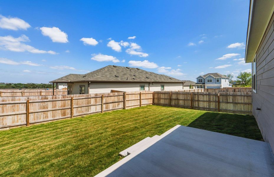 Exterior details and patio area of a home in Sonterra, Jarrell (Image 18).