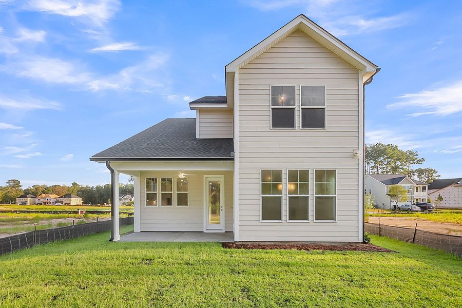 Exterior details and patio area of a home in Pineland Preserve, Summerville (Image 21).