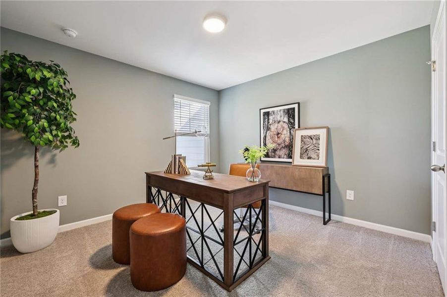 Furnished interior view inside a new home in Eastlyn Crossing, Flowery Branch (Image 19).