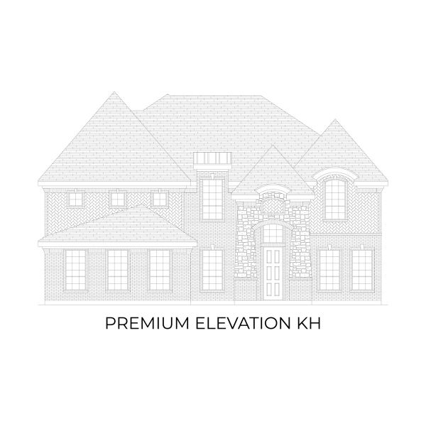Representative rendering of the exterior for the Stonebriar 2FSW (w/Media) by First Texas Homes (Image 17).