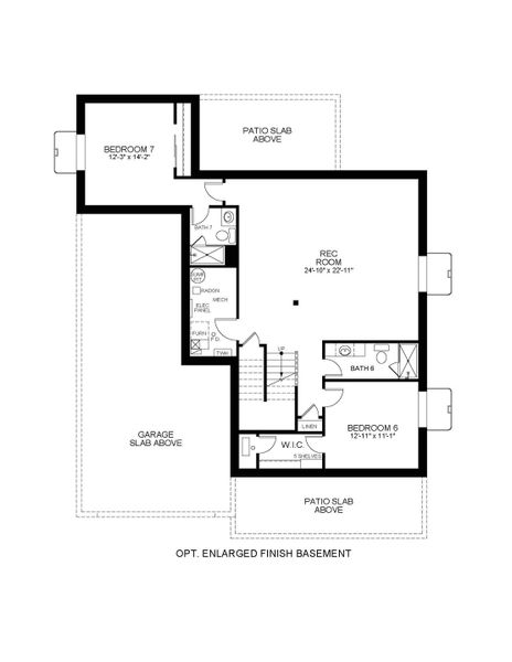 2D floor plan layout for the 6240 by Scott Felder Homes in Westerly, Erie, CO (Image 9).