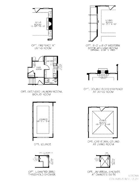 2D floor plan layout for the Verona by Epcon Communities in The Courtyards at Franklin Road, Murfreesboro, TN (Image 32).