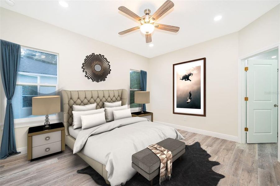 Staged Master Bedroom