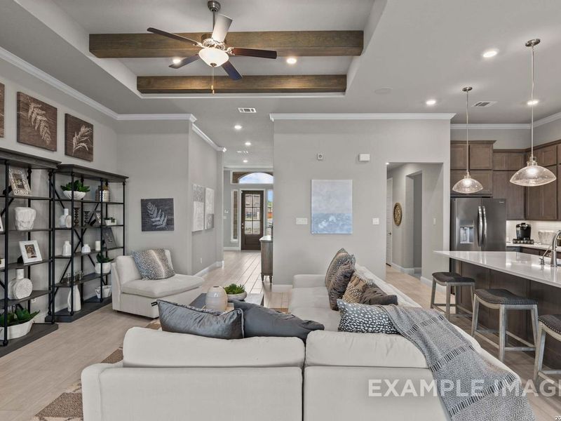 Furnished interior view inside a new home in The Reserve at Potranco Oaks, Castroville (Image 14).