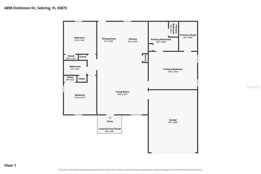 2D floor plan layout of this home in , Sebring, FL (Image 5).