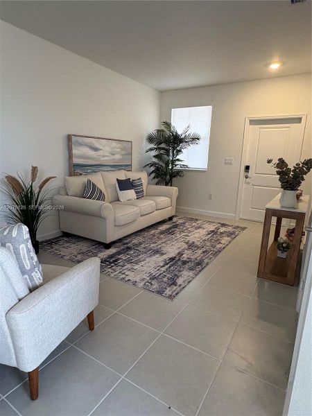 Furnished interior view inside a new home in , Homestead (Image 6). Furnished interior view inside a new home in , Homestead (Image 6).
