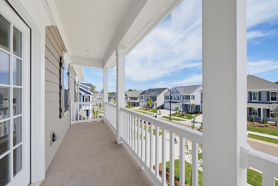 Exterior details and patio area of a home in Sweetbrier, Durham (Image 3).