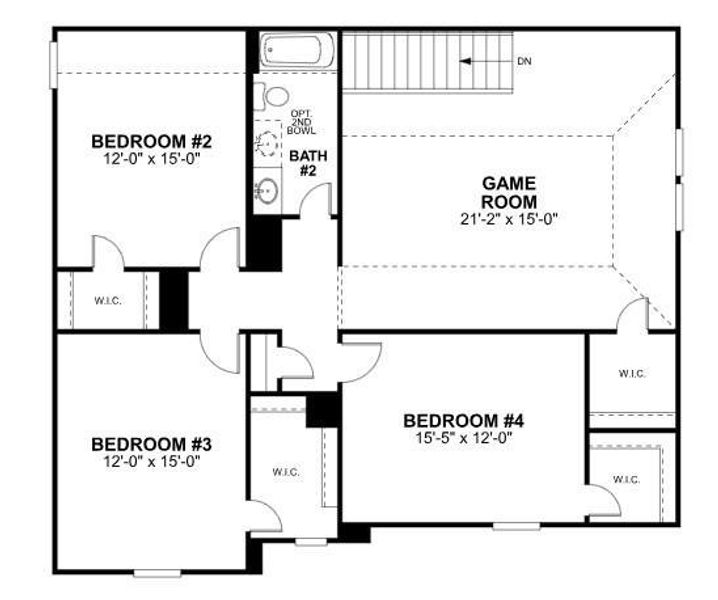 2D floor plan layout of this home in Summerview, Fulshear, TX (Image 3).