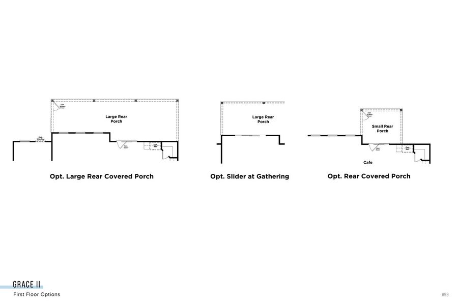 2D floor plan layout for the Grace II by DRB Homes in Northridge Park, Murfreesboro, TN (Image 5).