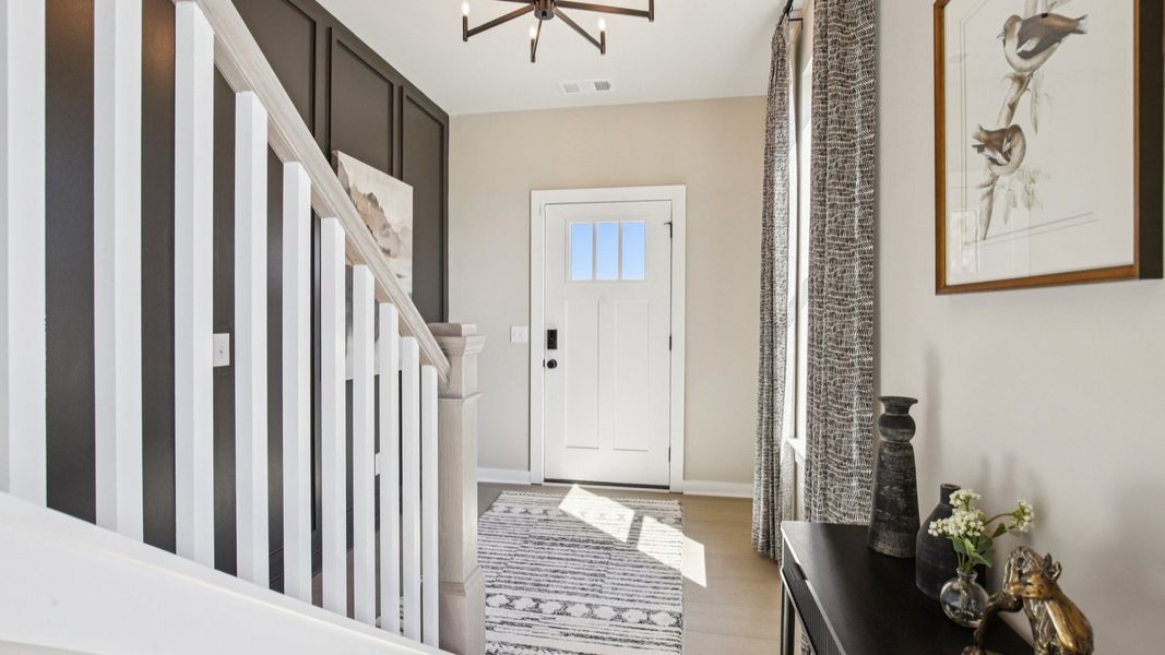 Interior entry with access to staircase