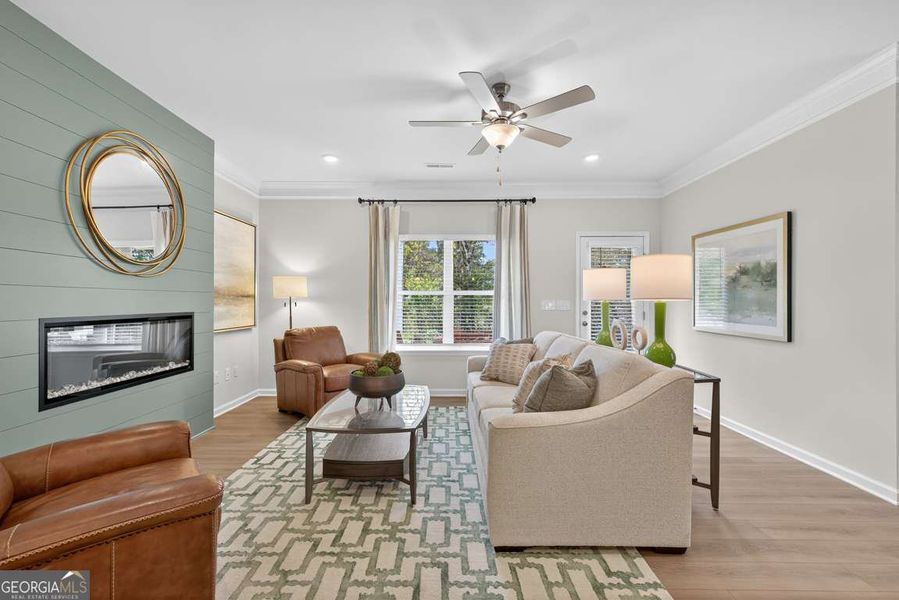 Furnished interior view inside a new home in Crescent Towns, Riverdale (Image 10).