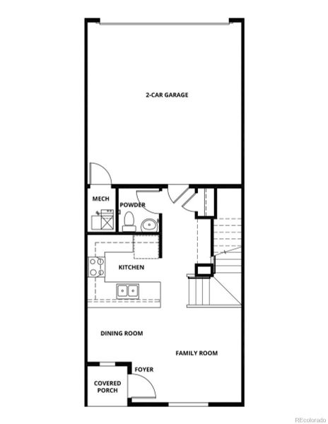 2D floor plan layout of this home in Cottonwood Greens, Fort Lupton, CO (Image 3).