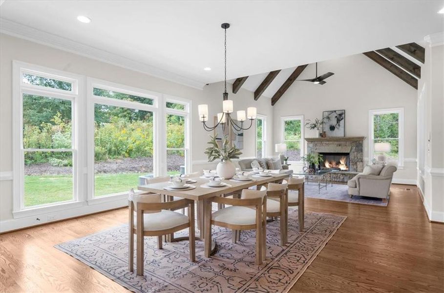 Furnished interior view inside a new home in , Canton (Image 53).